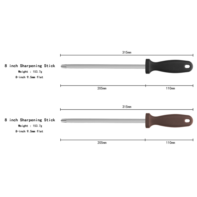 Knife Sharpening Rod with Ergonomic PP Handle