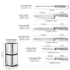 7-Piece Silver Kitchen Knife Set for Home