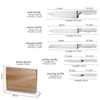 6PCS 3CR13 Stainless Steel Knife Block Set