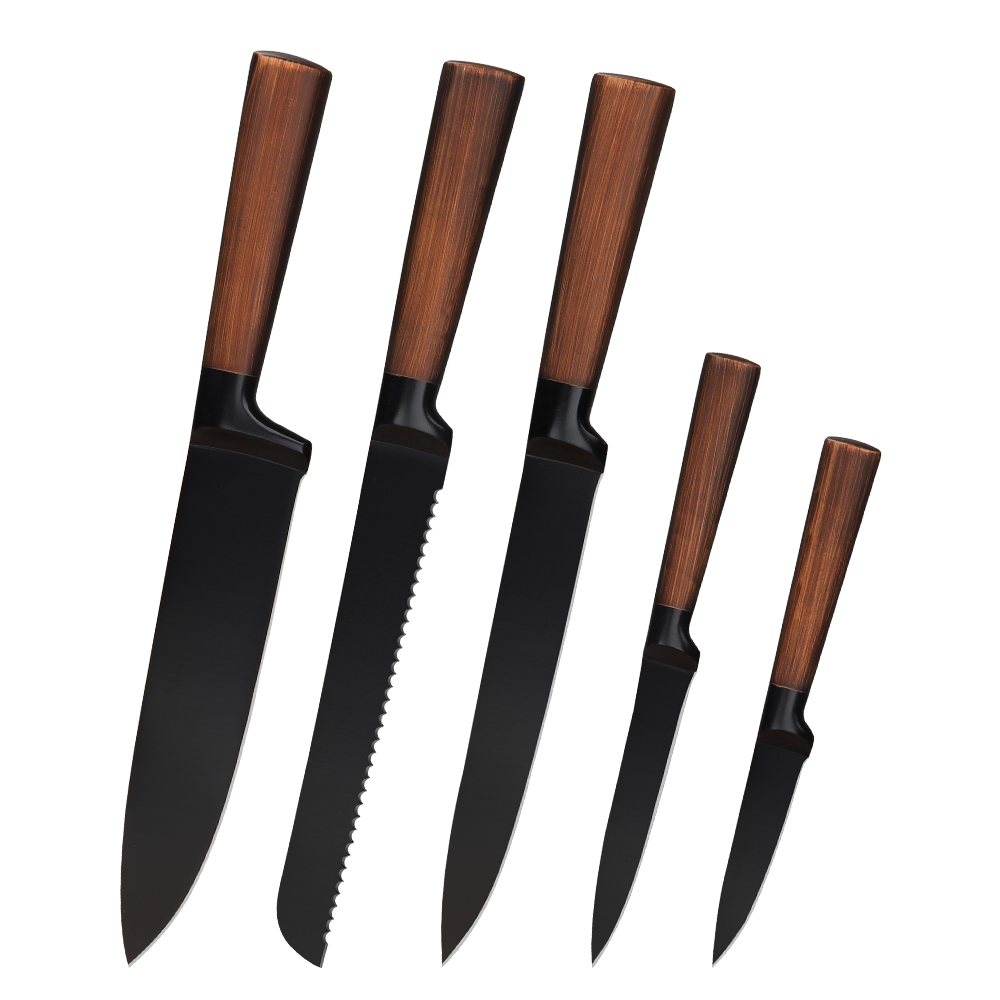 5 Piece Knife Set With Acacia Stand S6-015