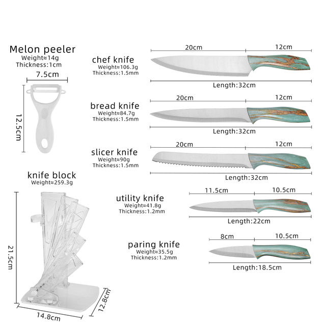 Anti-Rust Stainless Steel Knife Set