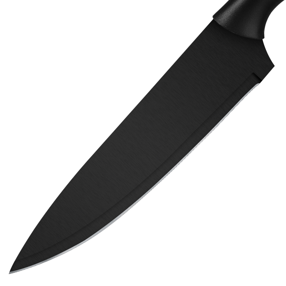 Black Plastic Handle Kitchen Knife Set