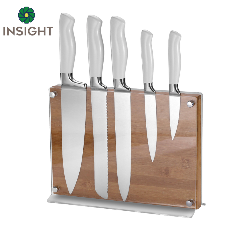 6PCS 3CR13 Stainless Steel Knife Block Set