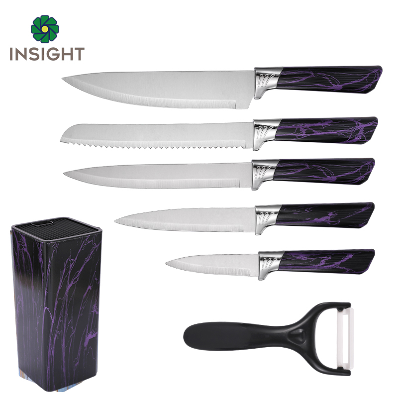 7 Piece Knife Set Kitchen Knife Block Set