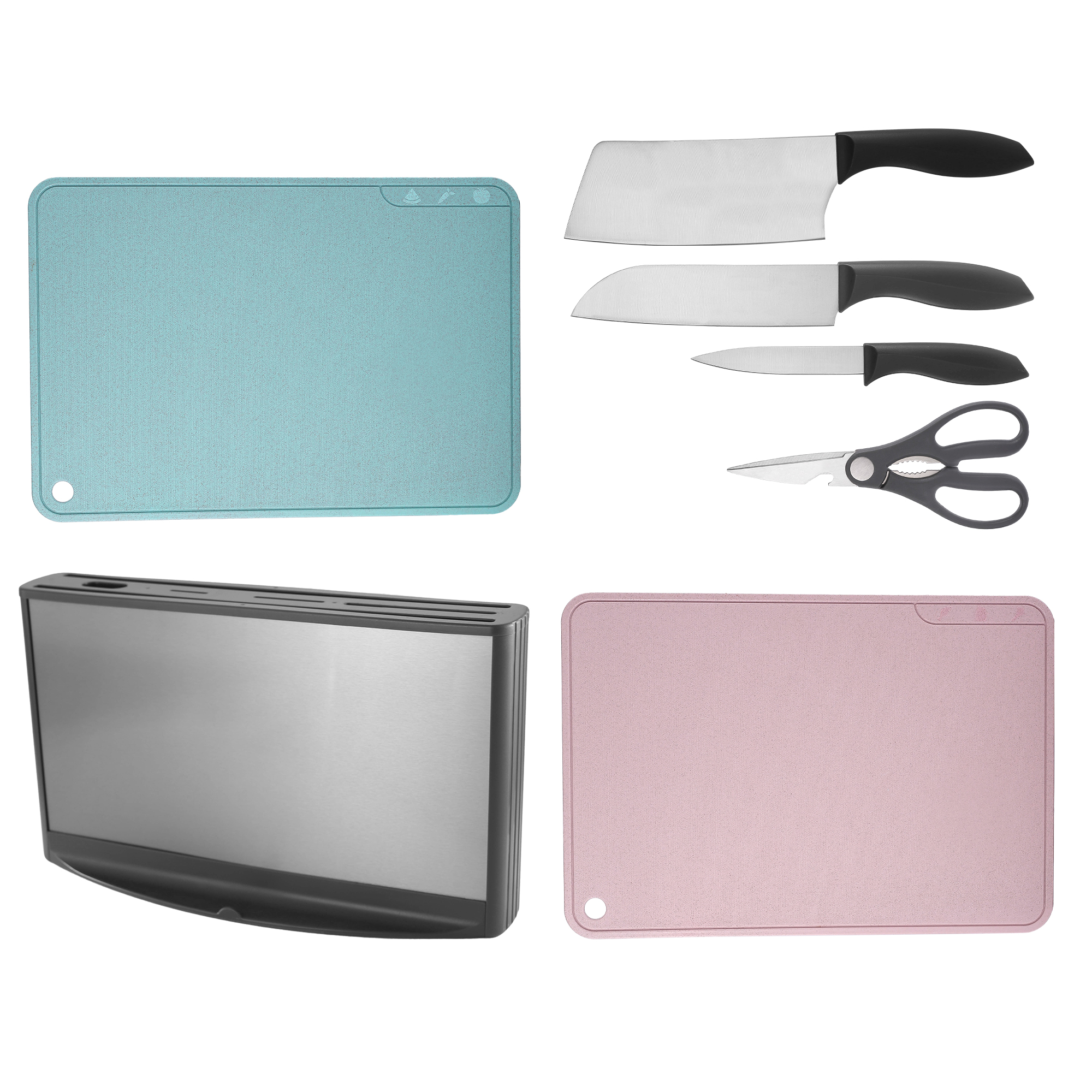 Self Cleaning Cutting Board Knives Holder