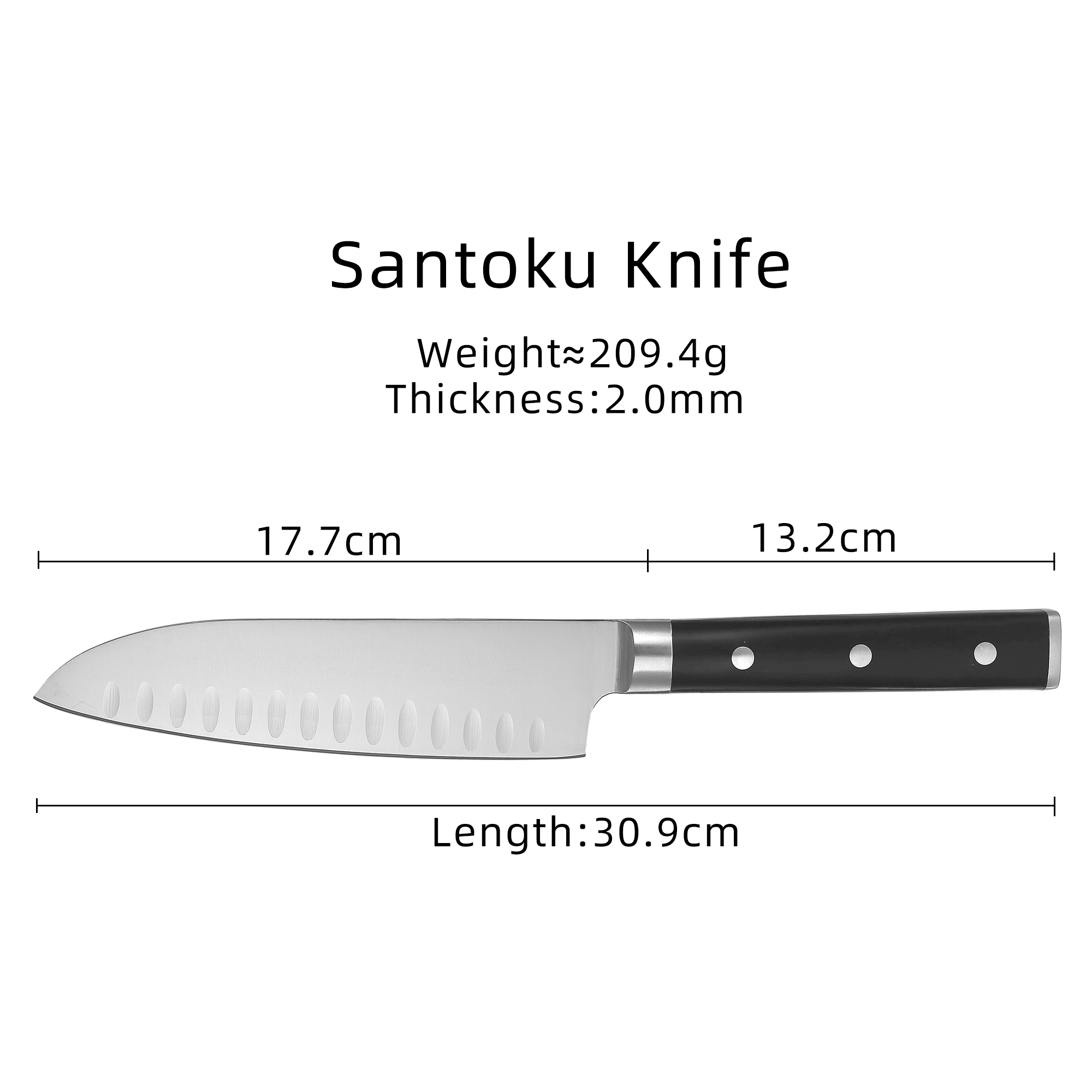 7 Inch Double Steel Head Japanese Chefs Knife