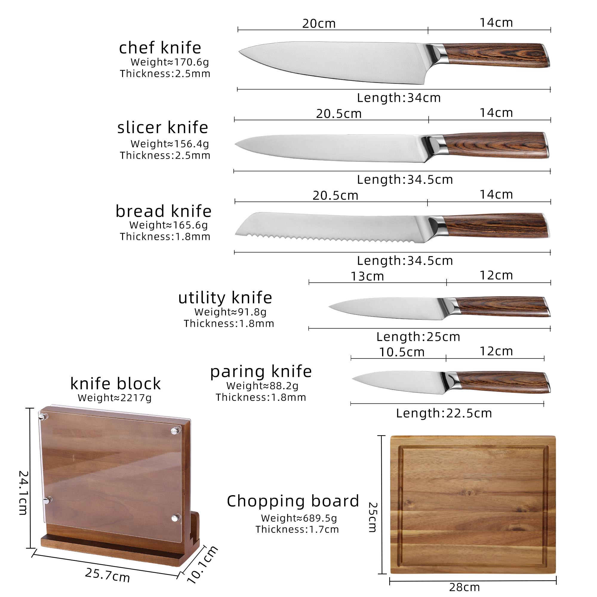 3Cr13 Knife Set 