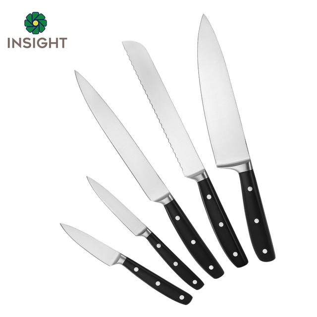 Kitchen Knife Set with Single Steel Head Handle