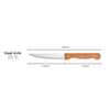Stainless Steel Steak Knife Set with Wood Handle
