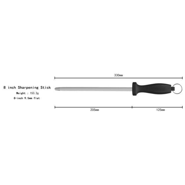 Premium Carbon Steel Knife Sharpener Stick