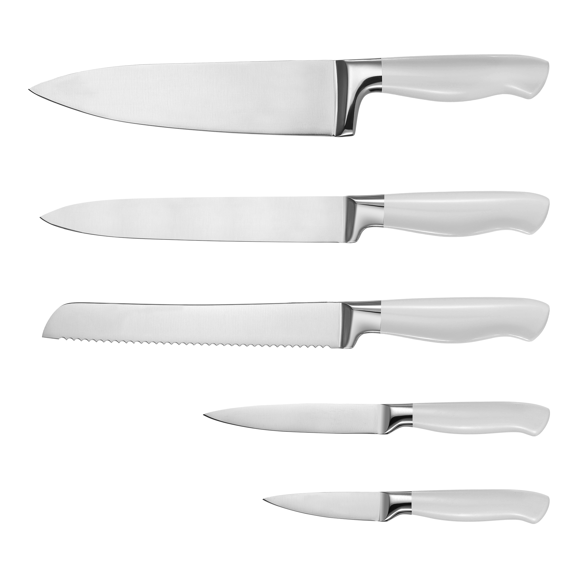 6PCS 3CR13 Stainless Steel Knife Block Set