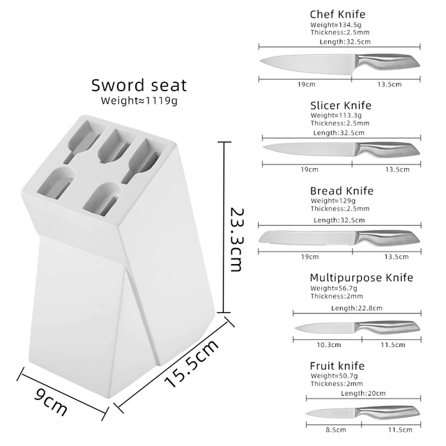 Sharp Knife Sets with Block 