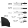 Professional Knife Set with Built-in Sharpener