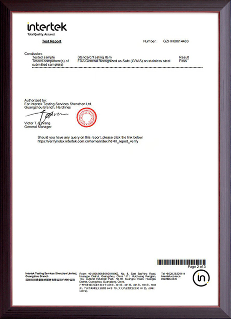Quality Inspection Certificate