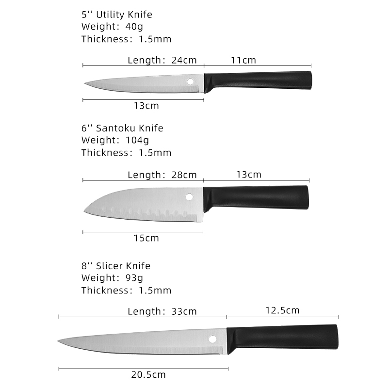 Wholesale Customized Stainless Steel Kitchen Knife Set Manufacturers