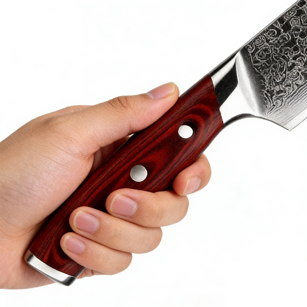 Stainless Steel Damascus Texture Kitchen Knife Set