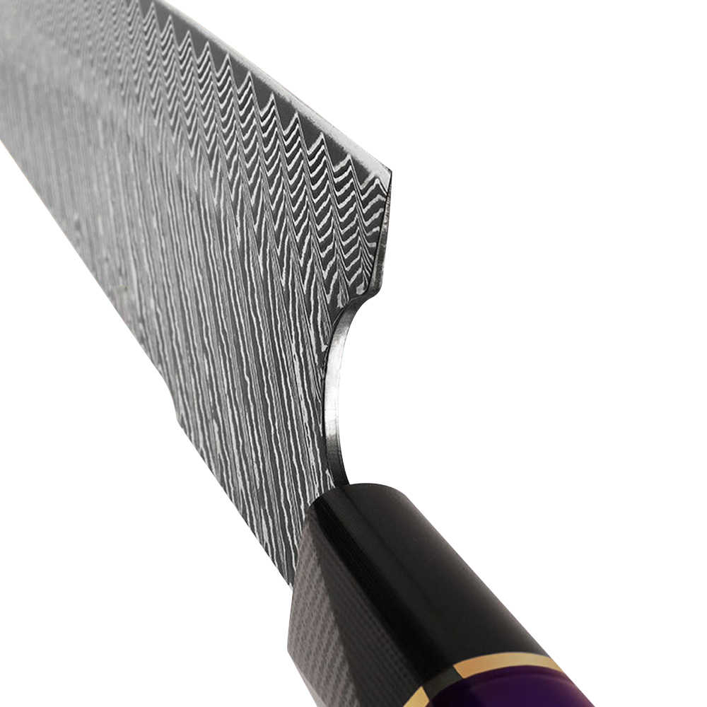 Damascus Kitchen Knife With G10 Handle