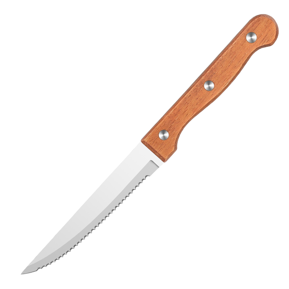 Stainless Steel Steak Knife Set with Wood Handle