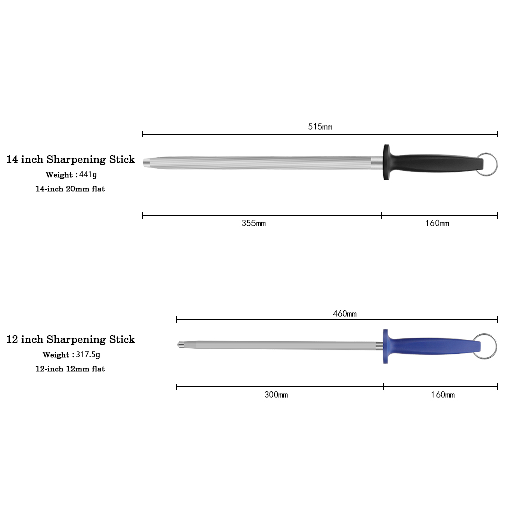 Kitchen Knife Sharpener Rod 12 Inch