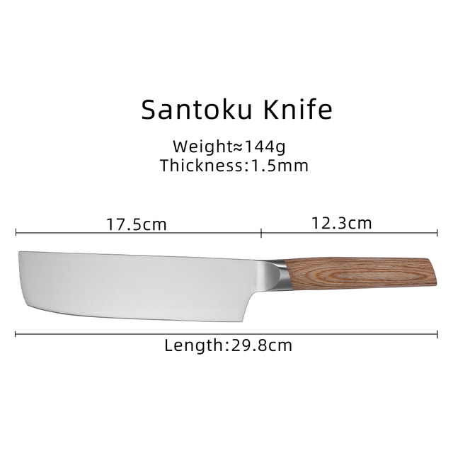 Premium Sharp Small Cleaver With Wooden Handle