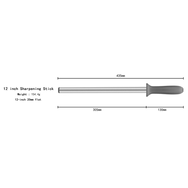 Honing Steel Knife Sharpening Rod 12 Inches