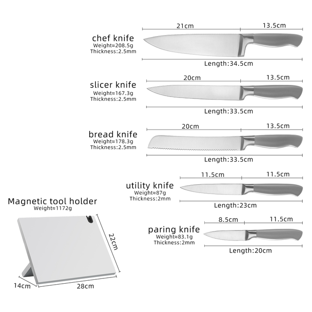 High-Carbon Stainless Steel Knife Set S6-118-J2S4