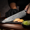Stainless Steel Damascus Texture Kitchen Knife Set