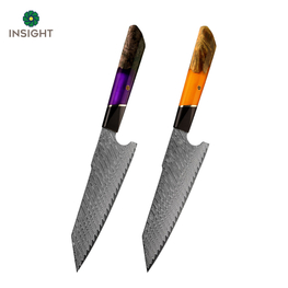 Damascus Kitchen Knife With G10 Handle