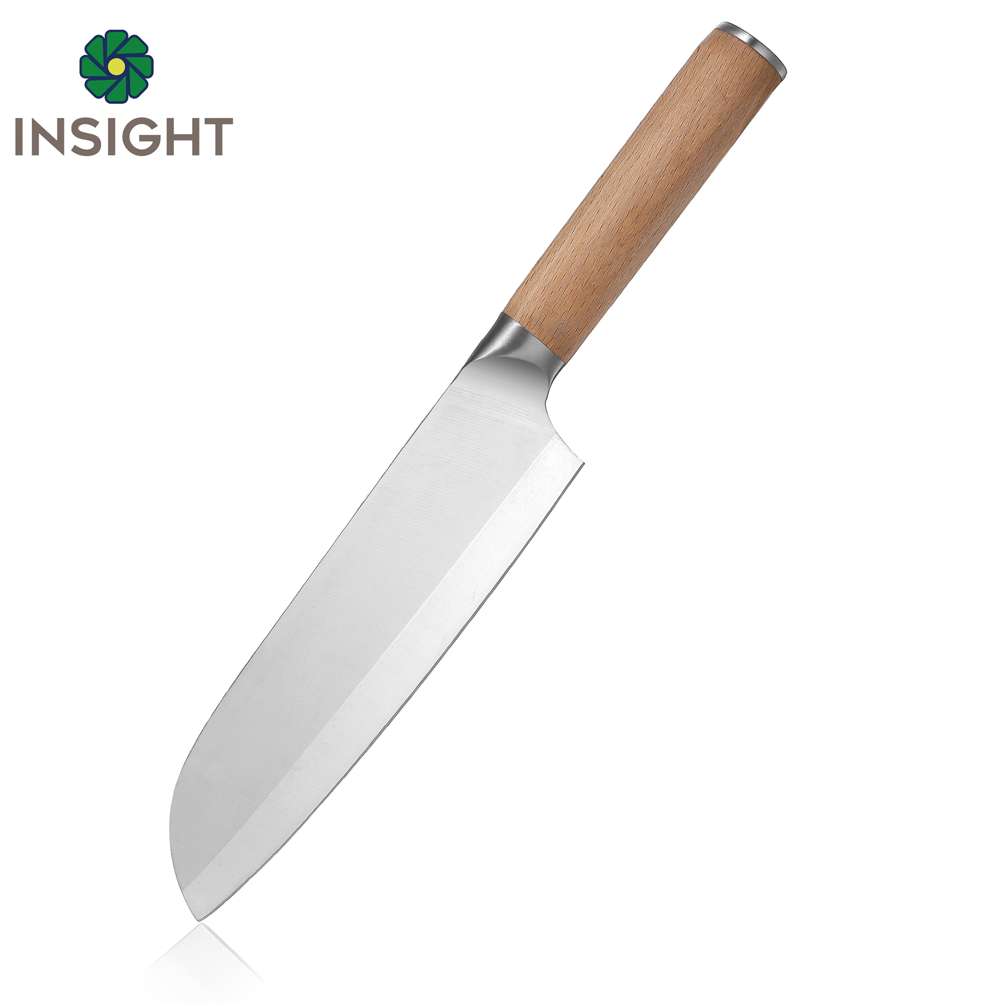 Premium Sharp Wooden Santoku Knife