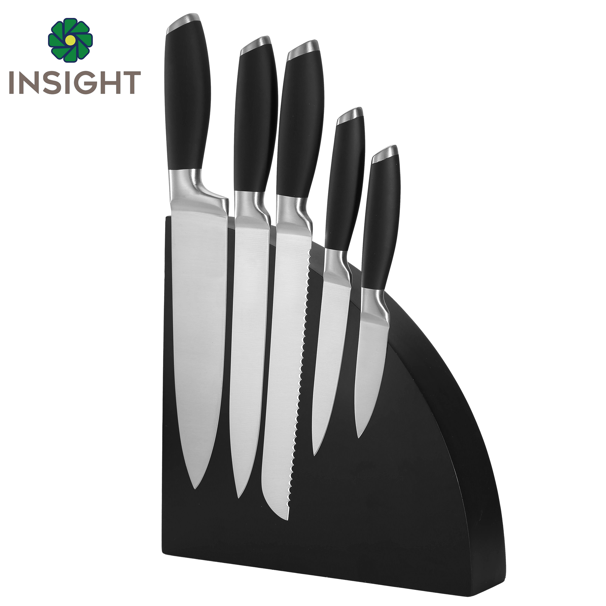 Professional Knife Set with Built-in Sharpener