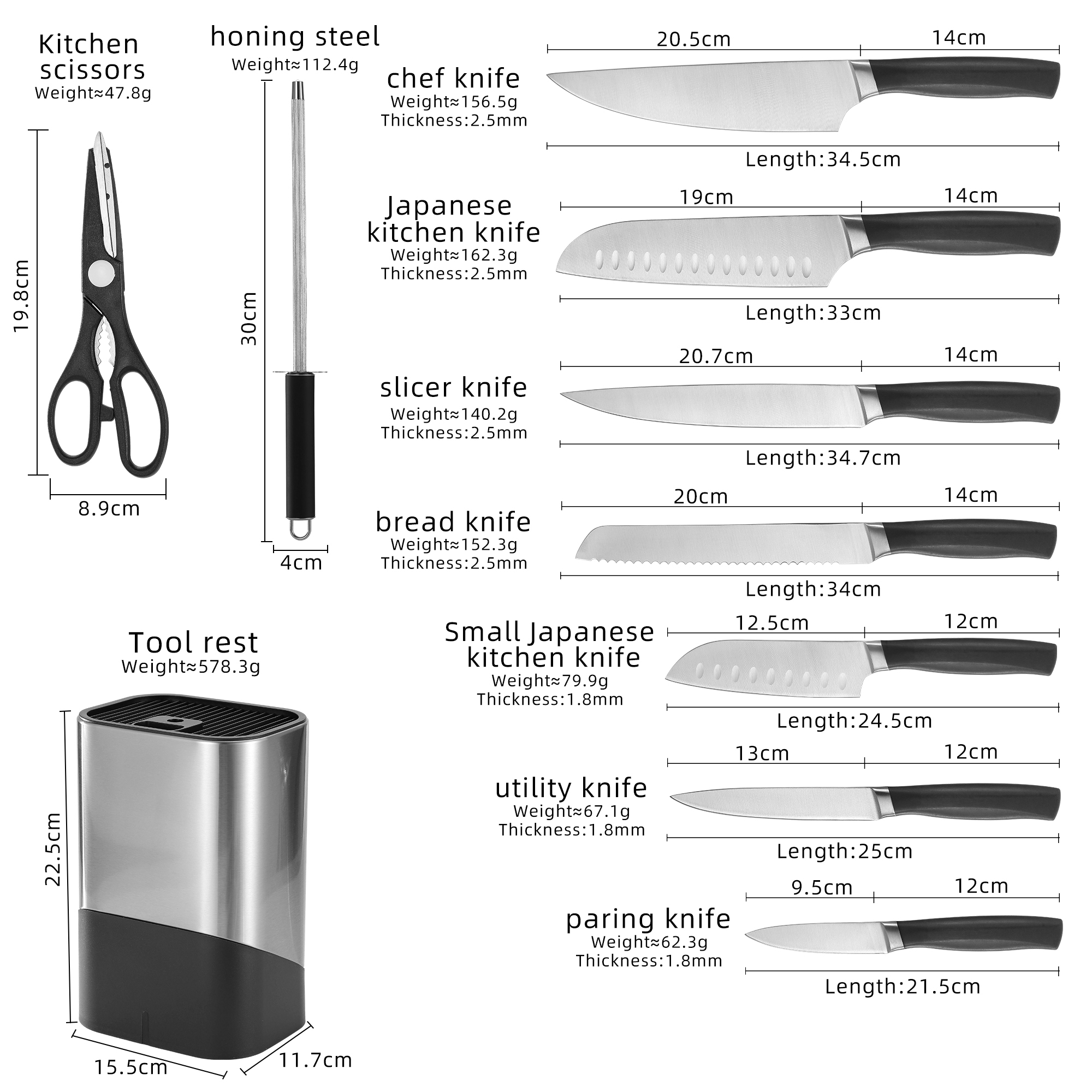 High Quanlity Chef Knife Set