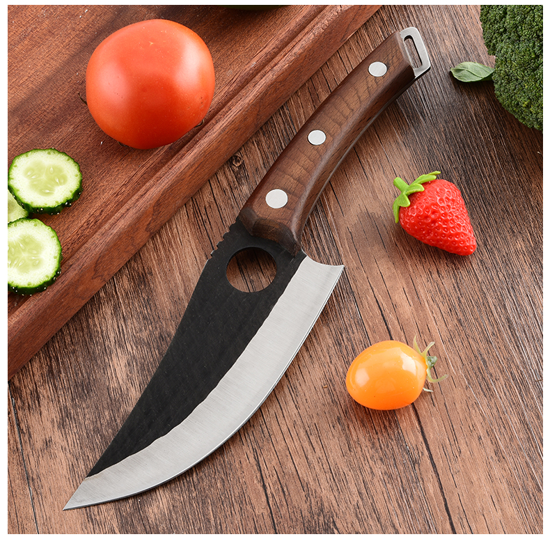 Classic Butcher Knife With Wooden Handle