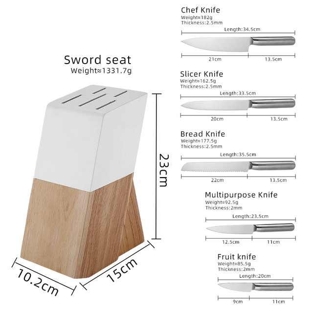 Durable Kitchen Knife Sets Block 
