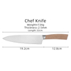 Chef Knife With Wooden Handle