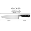 Single Stainless Steel Head Chef Knife