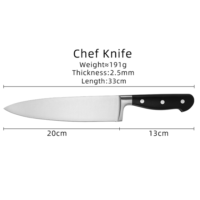 Single Stainless Steel Head Chef Knife