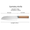 Premium Sharp Wooden Santoku Knife