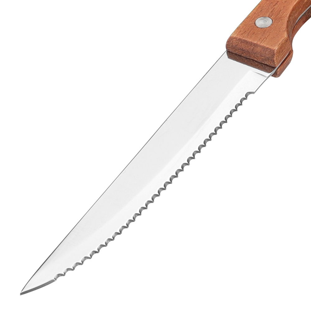 Stainless Steel Steak Knife Set with Wood Handle