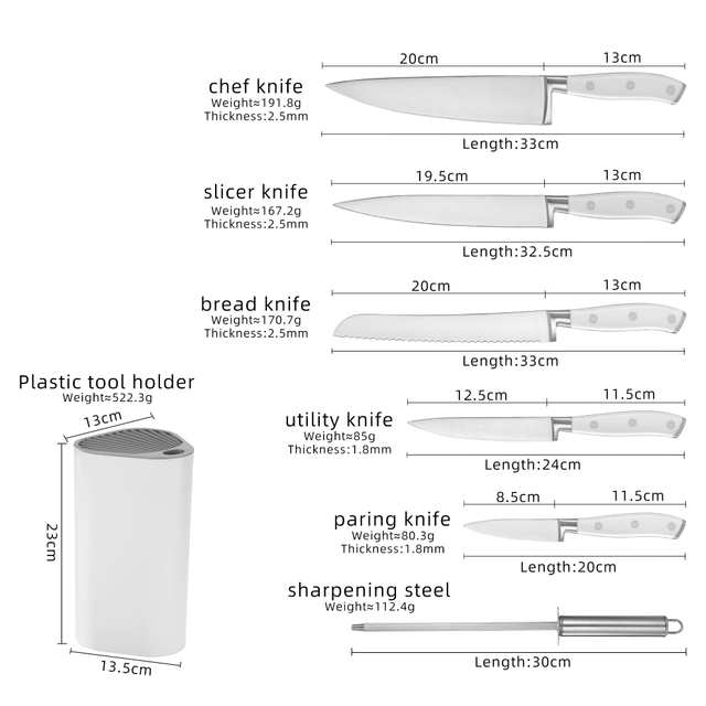 3Cr13 Knife Set S6-014H2-J2S4W S6-015H2-J2S4W