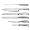 7-Piece Silver Kitchen Knife Set for Home