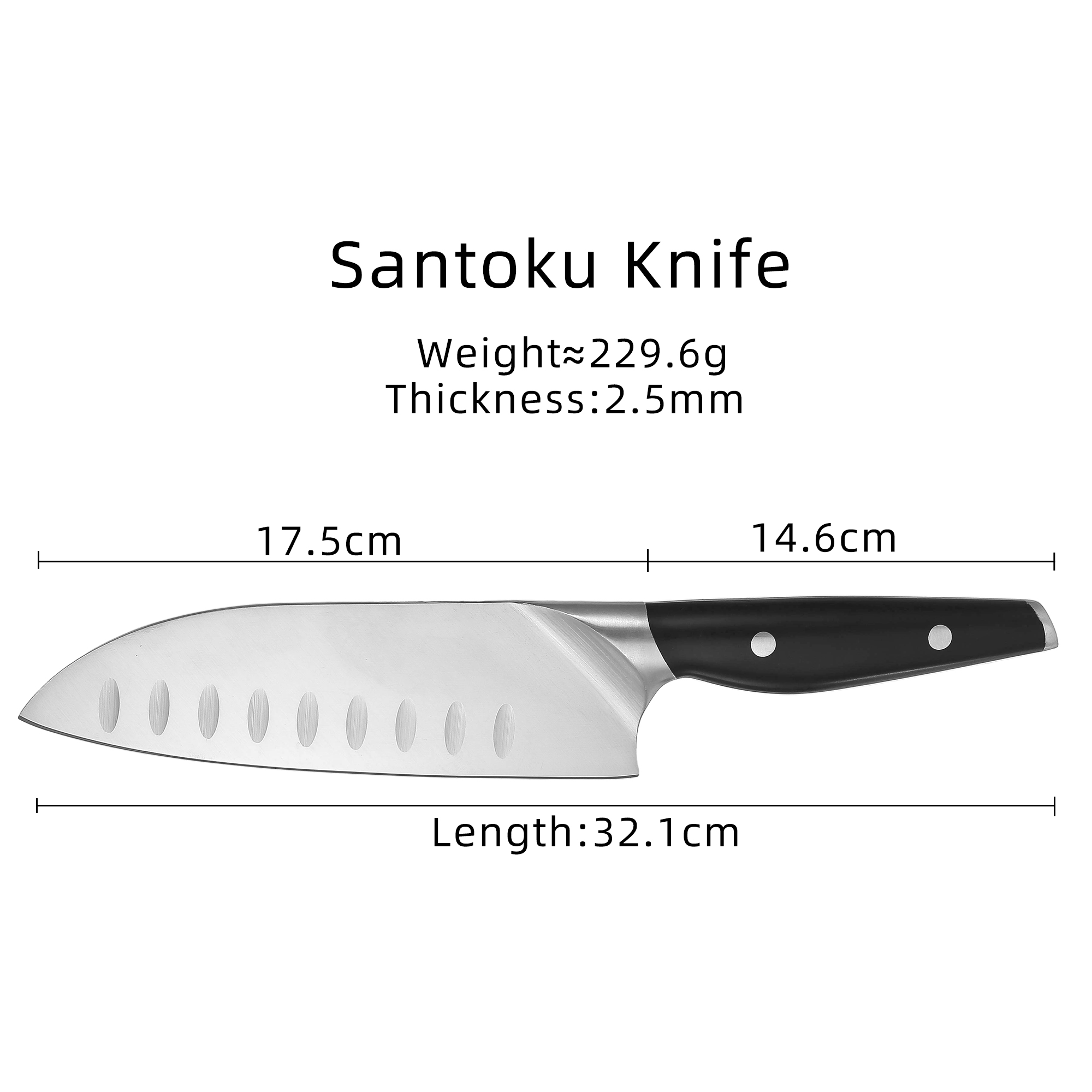 Japanese Stainess Steel Santoku Knife