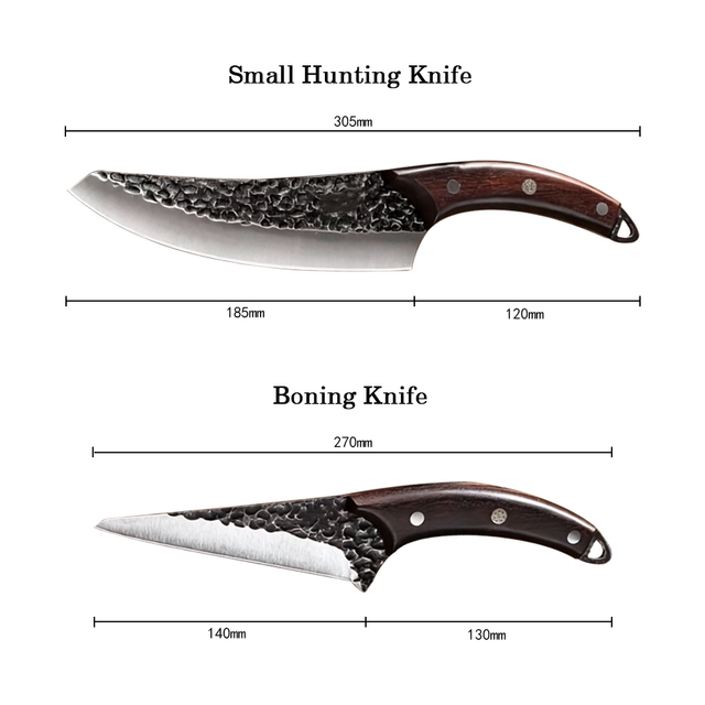 Hand Forged 3 PCS Butcher Chef Knife Set