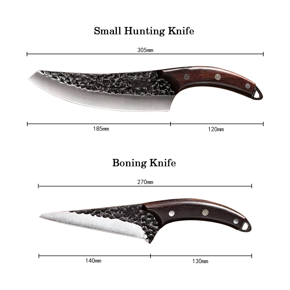 Hand Forged 3 PCS Butcher Chef Knife Set