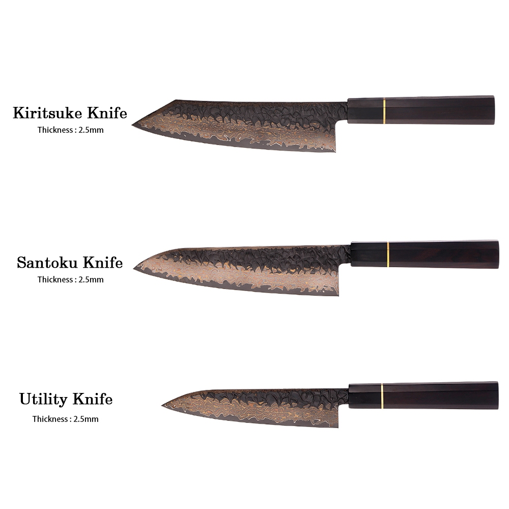 Damascus Kitchen Knife Set DM2026-19&nbsp; 