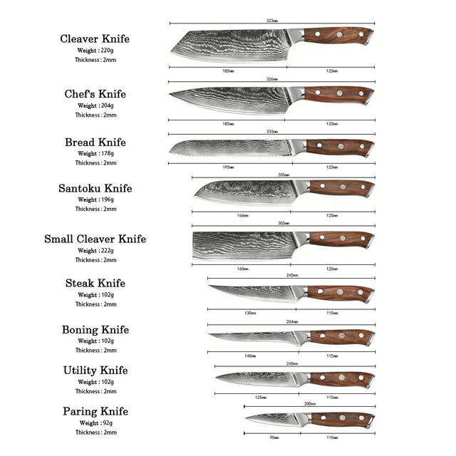Ultra Sharp Kitchen Knives for Cooking