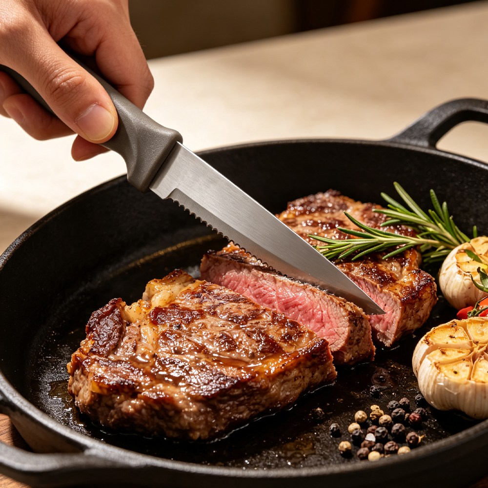 Steak Knife with Plastic Handle