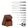 Kitchen Knives Set with Block And Sharpener