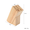 Rubber Wood Universal Knife Block