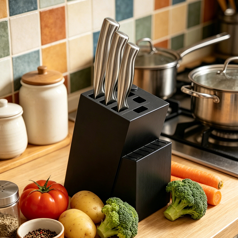 Wood Kitchen Knife Block