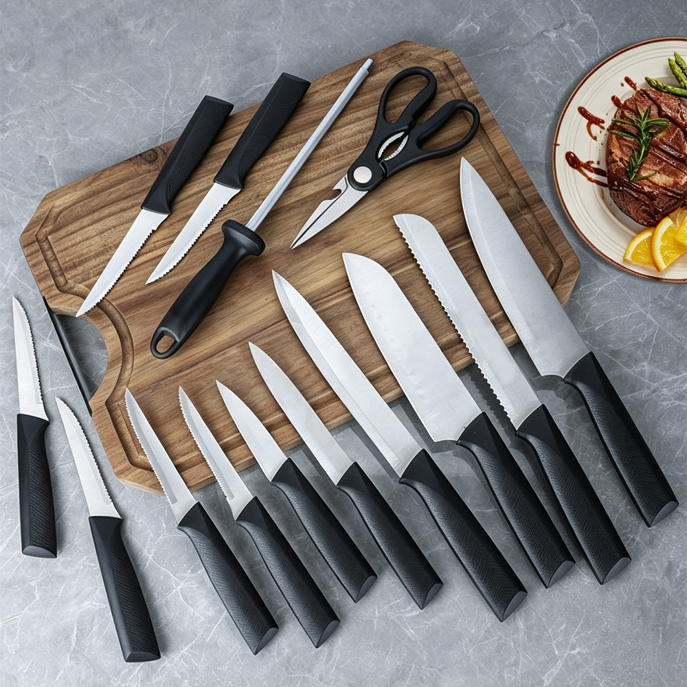 Ensemble de couteaux de cuisine avec bloc